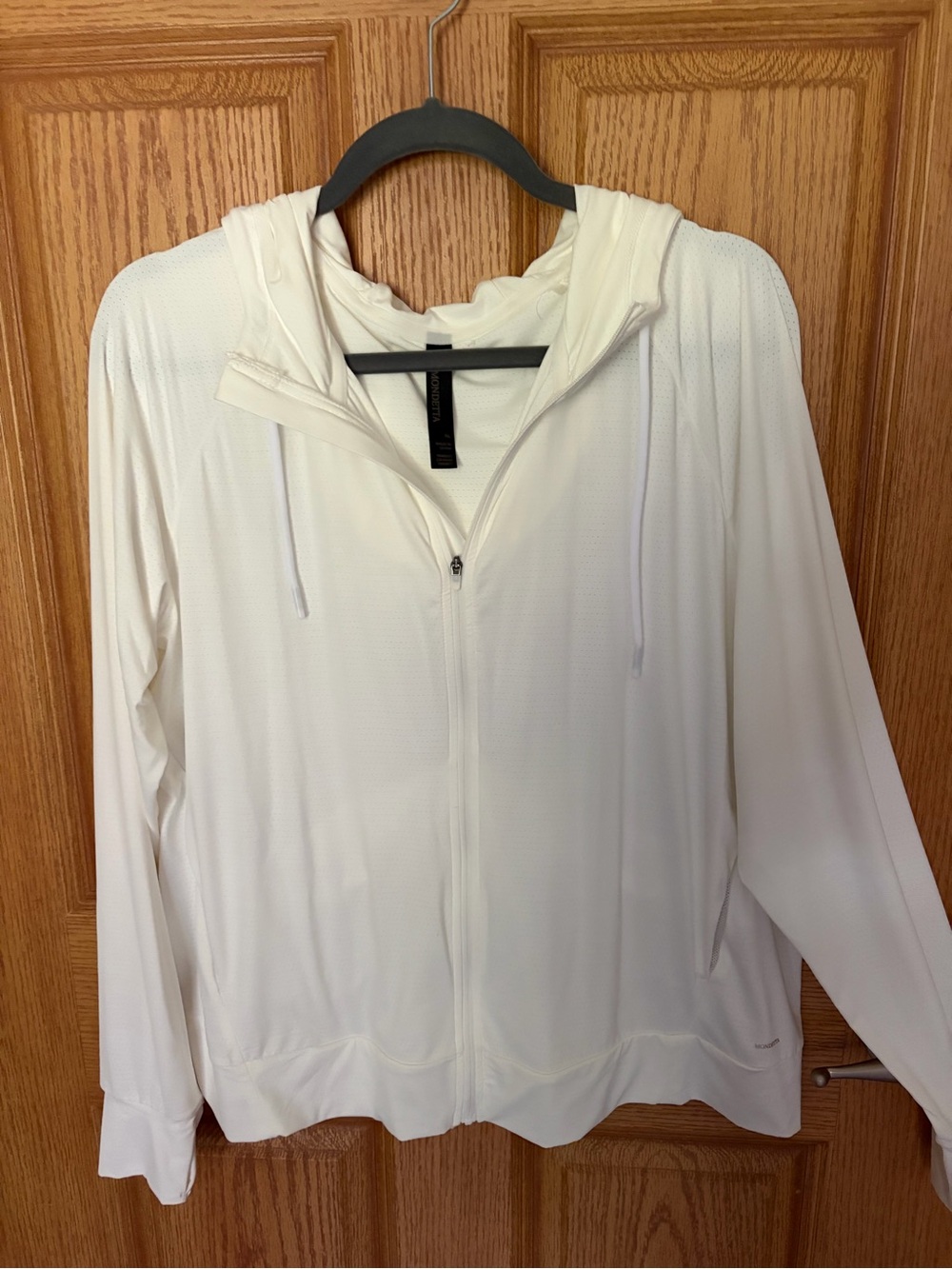 Lightweight White Mondetta Zip-Up Hoodie for Women XL - New